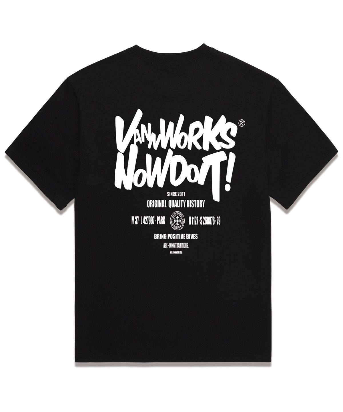 밴웍스(VANNWORKS) DOIT LARGE 오버핏 반팔 티셔츠 (VS0115) 블랙