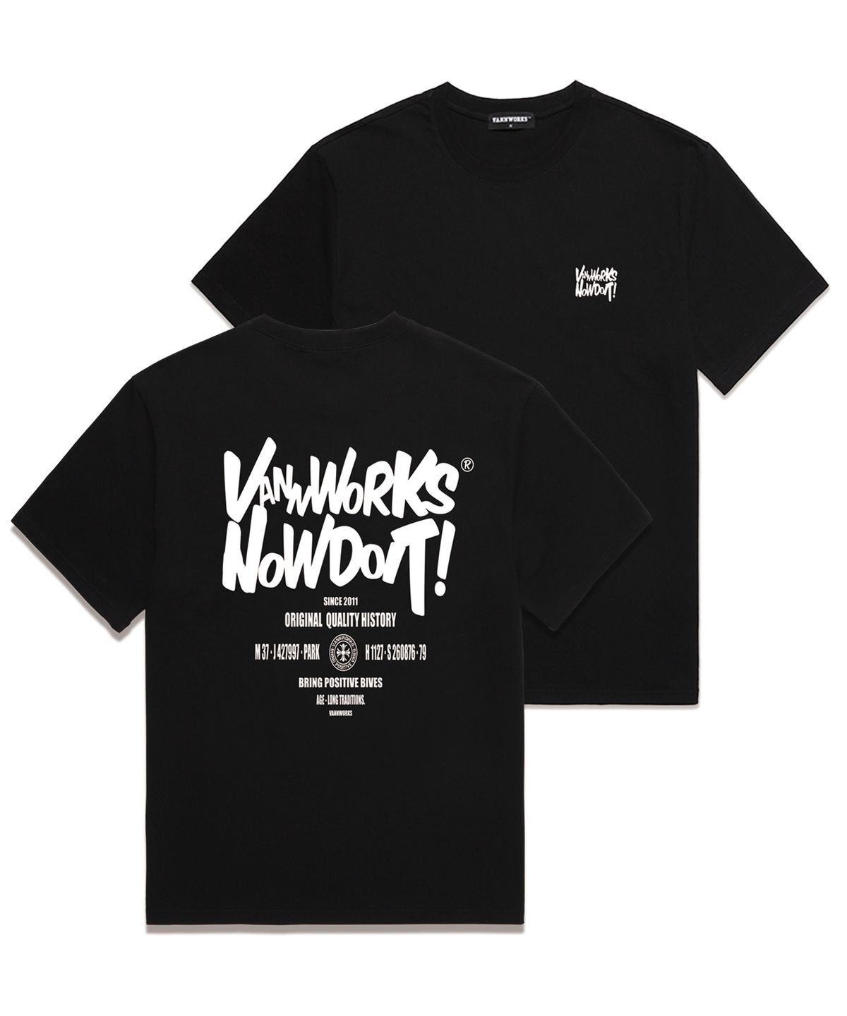 밴웍스(VANNWORKS) DOIT LARGE 오버핏 반팔 티셔츠 (VS0115) 블랙
