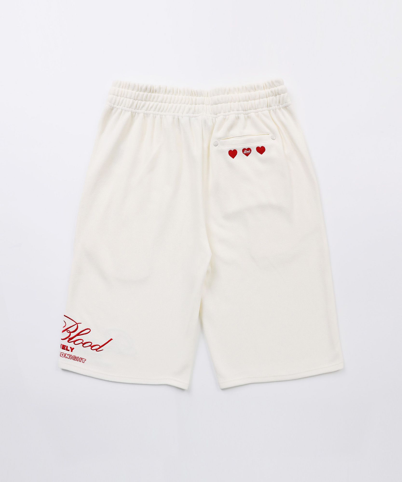MUSINSA | BADBLOOD Classic Logo Bermuda Pants - Cream White