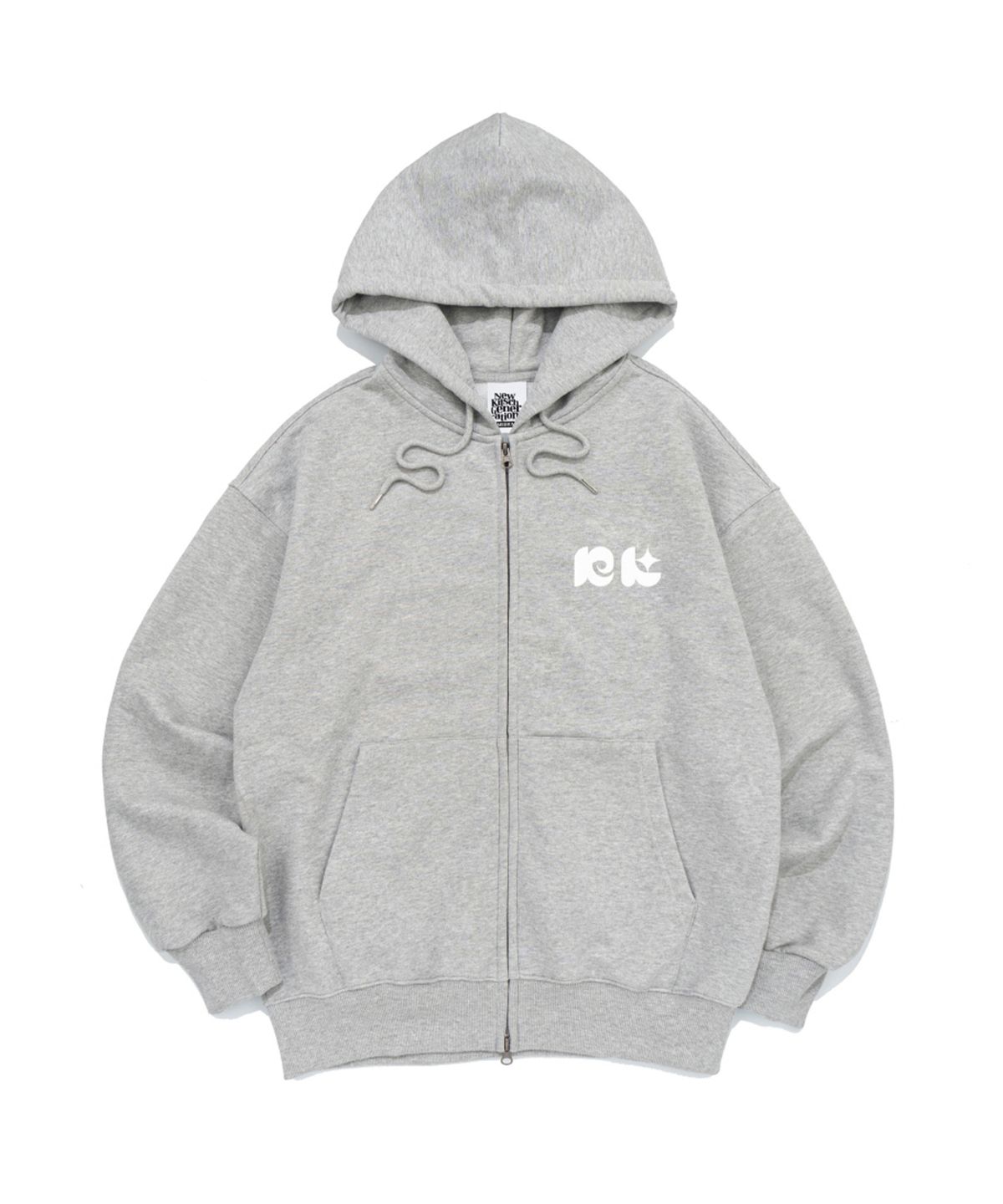 뉴키치(NEWKITSCH) MIGNON LOGO HOOD ZIP-UP (MELANGE)