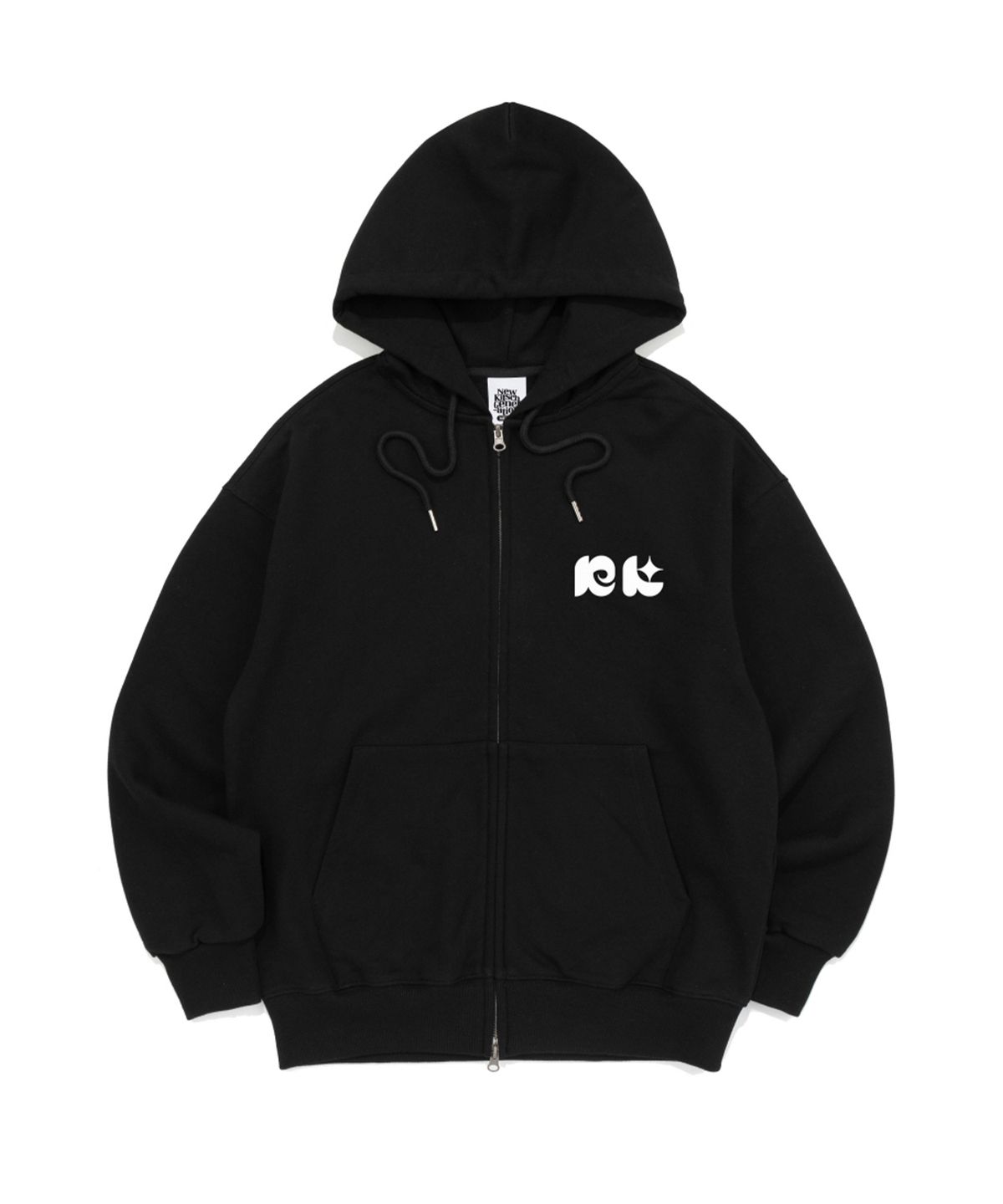 뉴키치(NEWKITSCH) MIGNON LOGO HOOD ZIP-UP (BLACK)