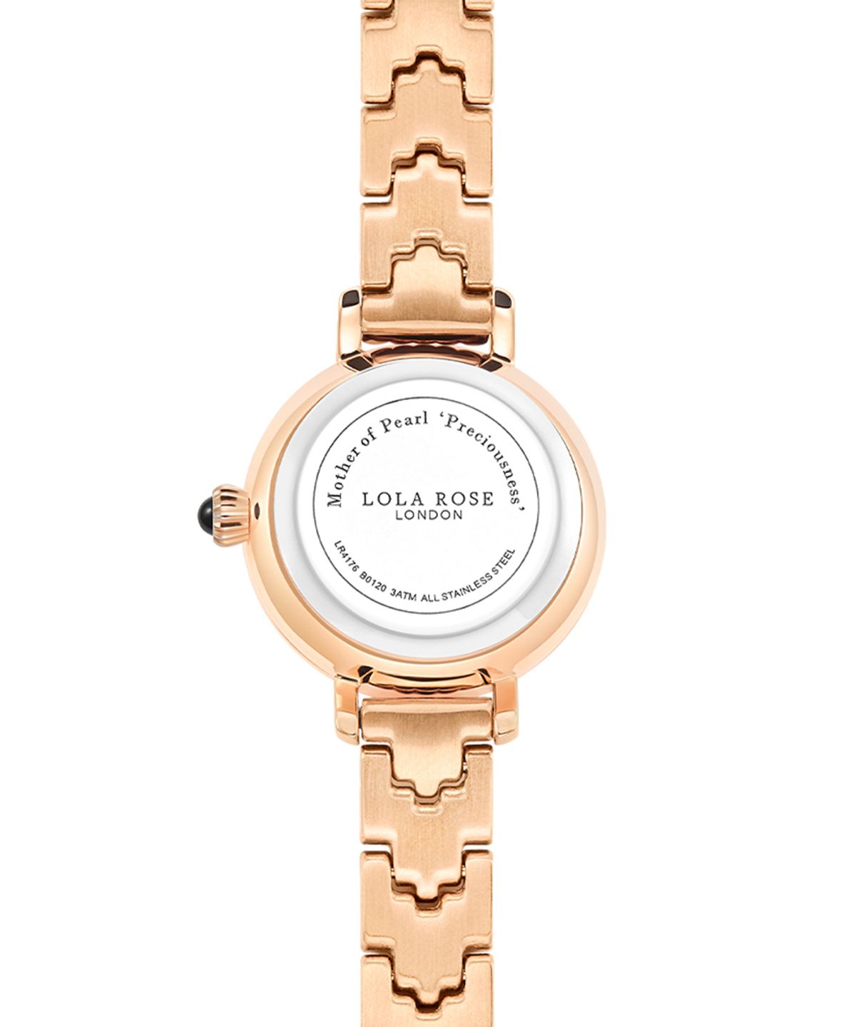 롤라로즈(LOLA ROSE) Golden Halo 마더오브펄 큐빅 로즈골드 여자시계