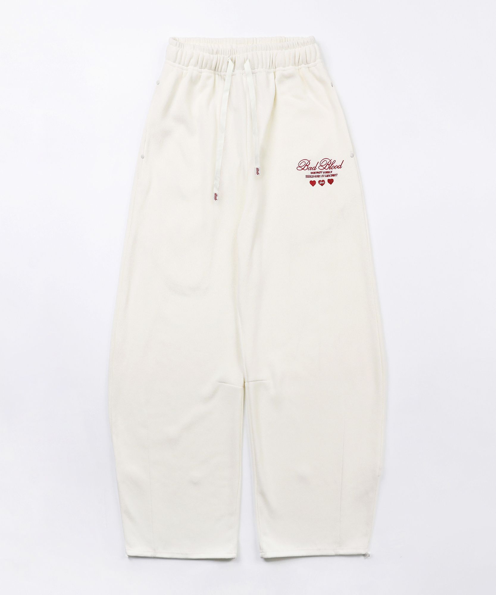 MUSINSA | BADBLOOD Classic Logo 2 Way Curved Jogger Trousers