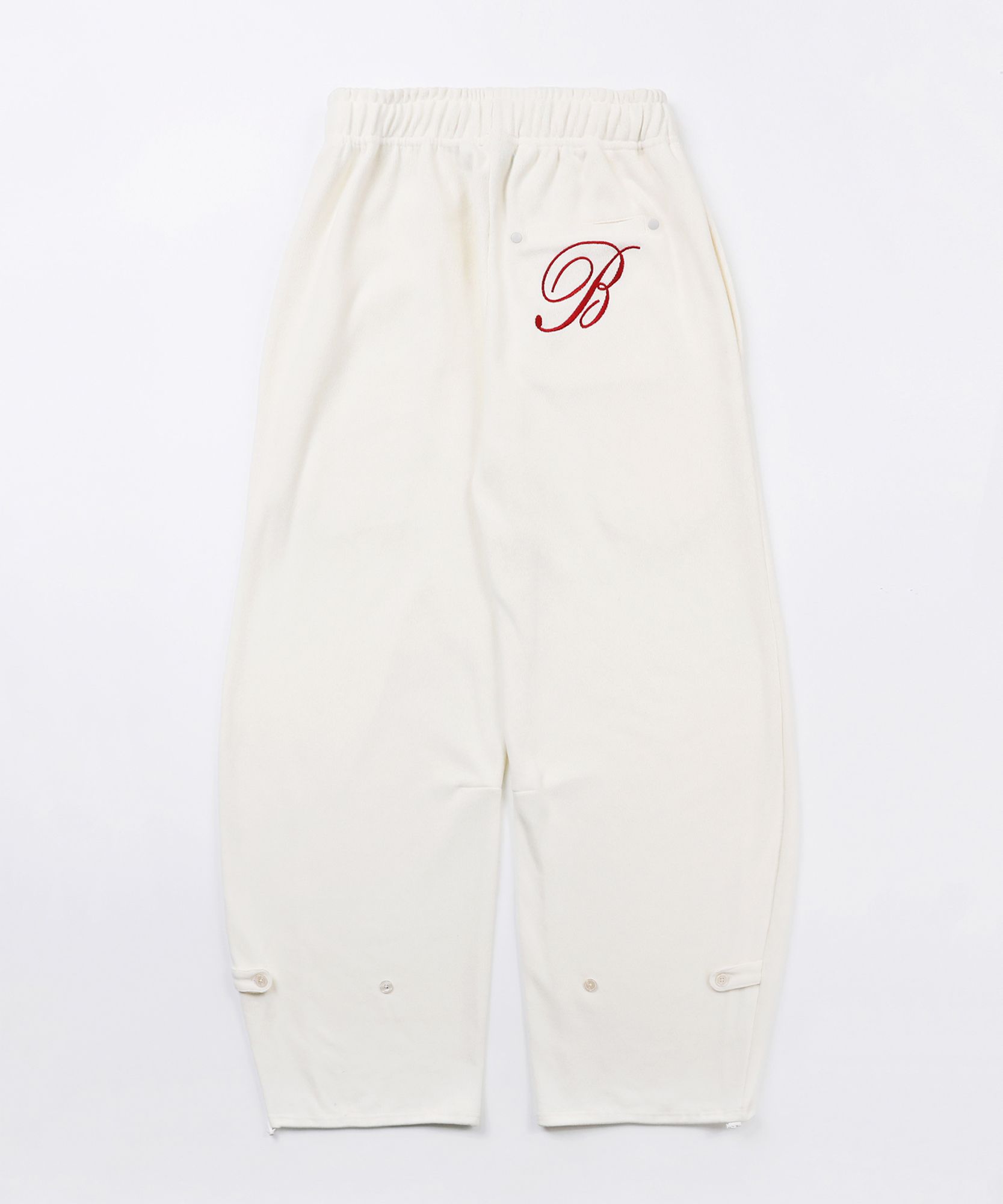 MUSINSA | BADBLOOD Classic Logo 2 Way Curved Jogger Trousers