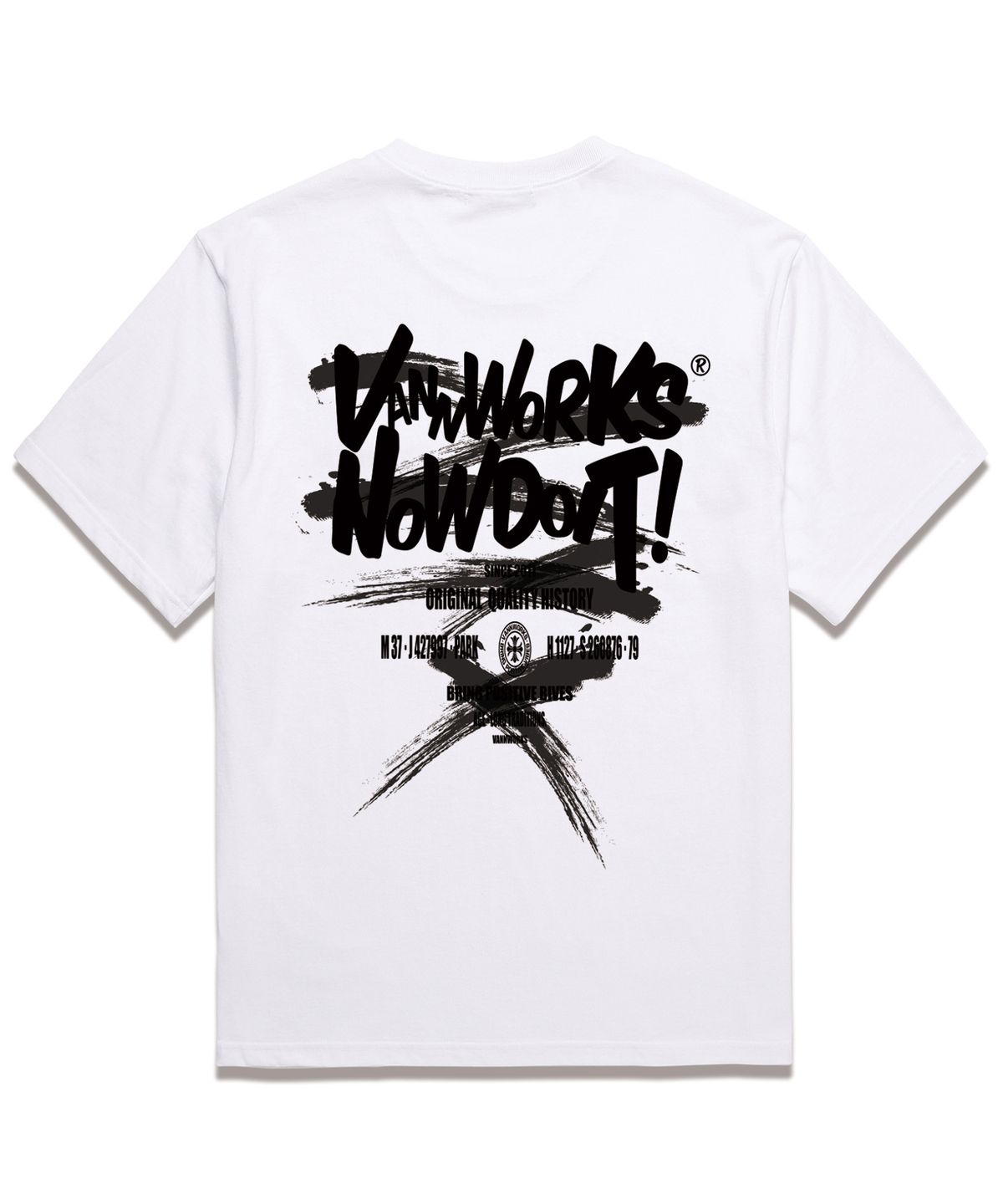밴웍스(VANNWORKS) DO IT PAINTING 오버핏 반팔 티셔츠 (VS0116) 화이트