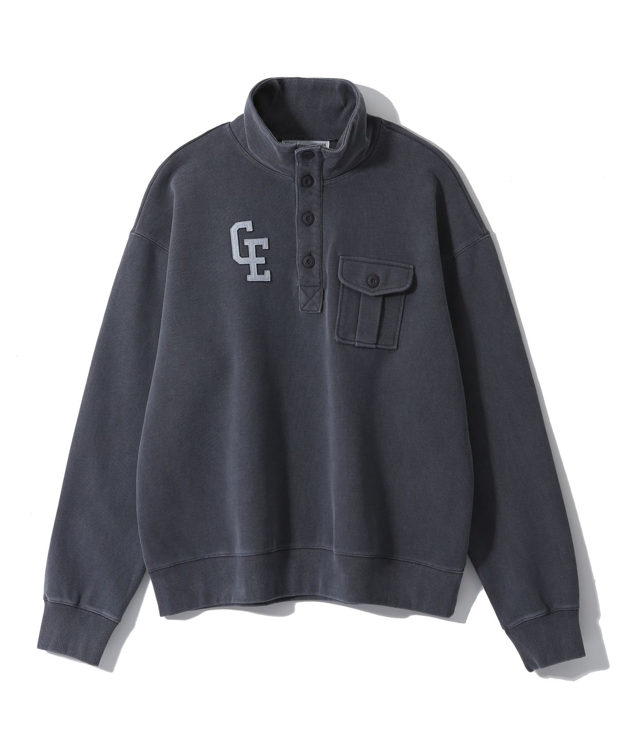 가든익스프레스(GARDEN EXPRESS) Half-Neck Button-Up Sweatshirt (charcoal)
