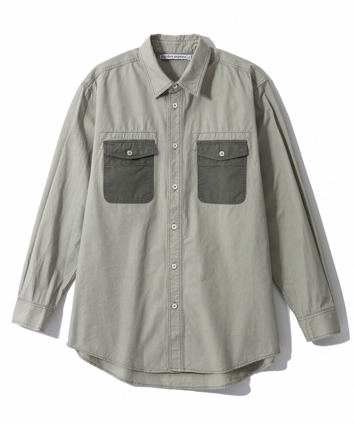 가든익스프레스(GARDEN EXPRESS) Pocket-Detail Shirt (khaki)