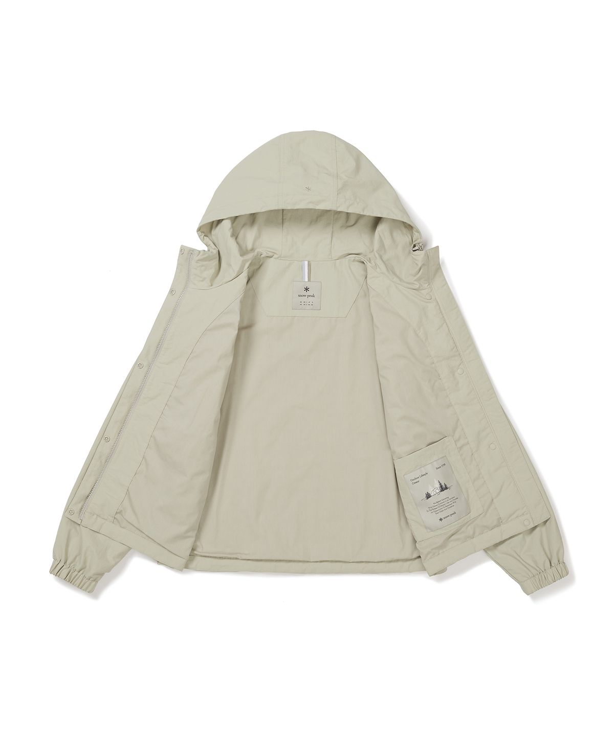 스노우피크 어패럴(SNOWPEAK APPAREL) 캠플 여성 바람막이 (S24FWCWB13) Light Beige
