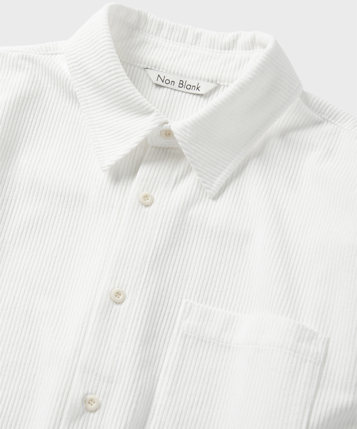 넌블랭크(NONBLANK) 에센셜 코듀로이 셔츠_WHITE