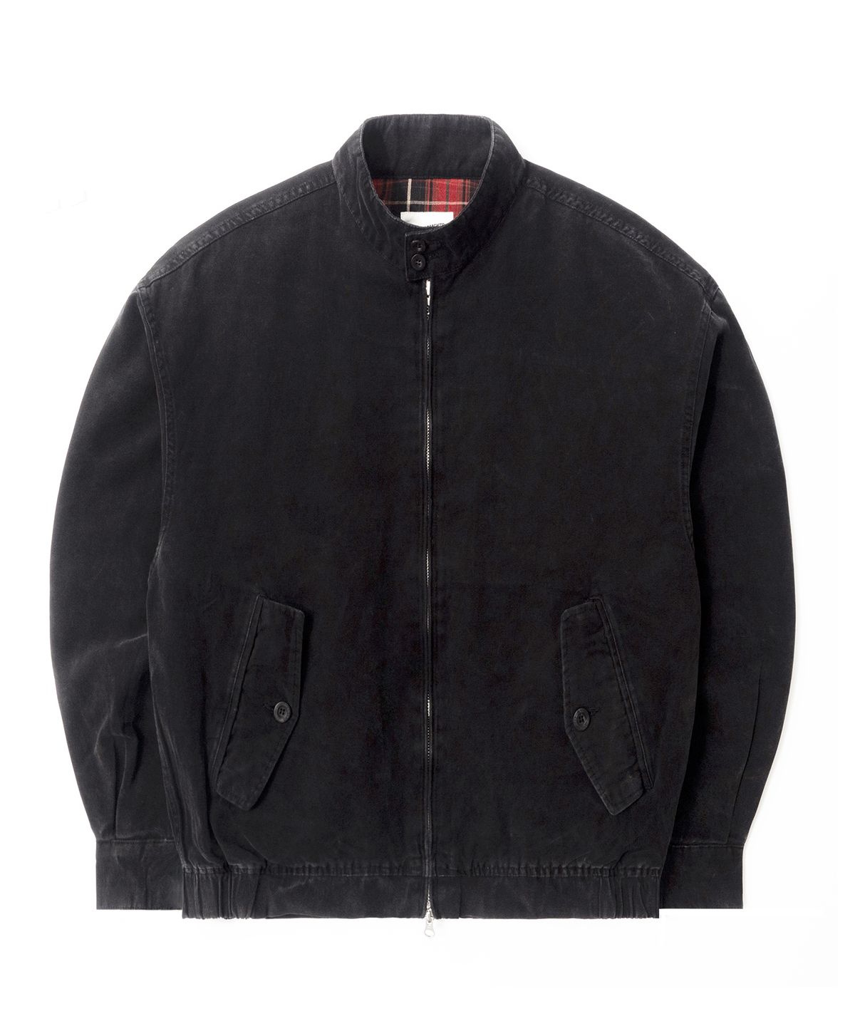큐티에잇 가먼츠(QT8 GARMENTS) LB Washed Oxford Harrington Jacket (Black)