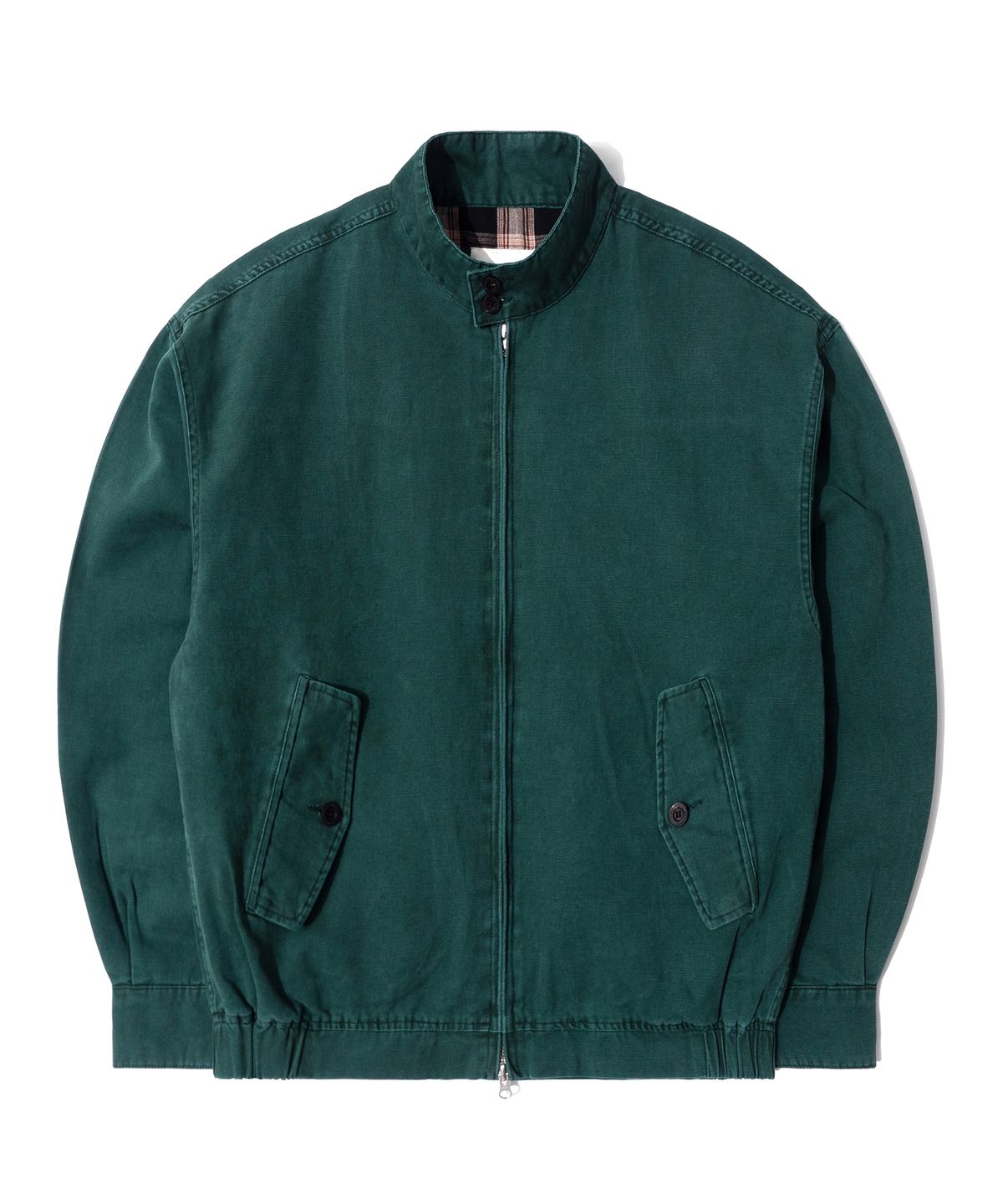 큐티에잇 가먼츠(QT8 GARMENTS) LB Washed Oxford Harrington Jacket (Dark Green)