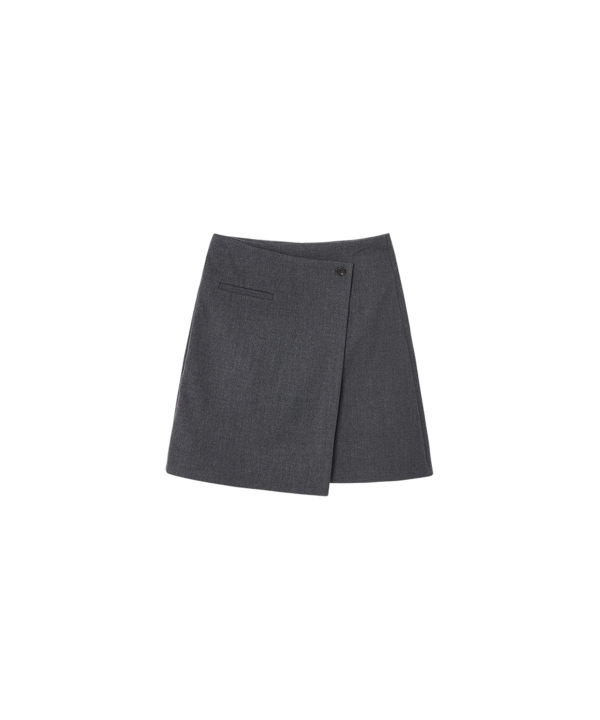 시야쥬(SIYAZU) SIST9040 모던 레이어드 스커트_Melange gray