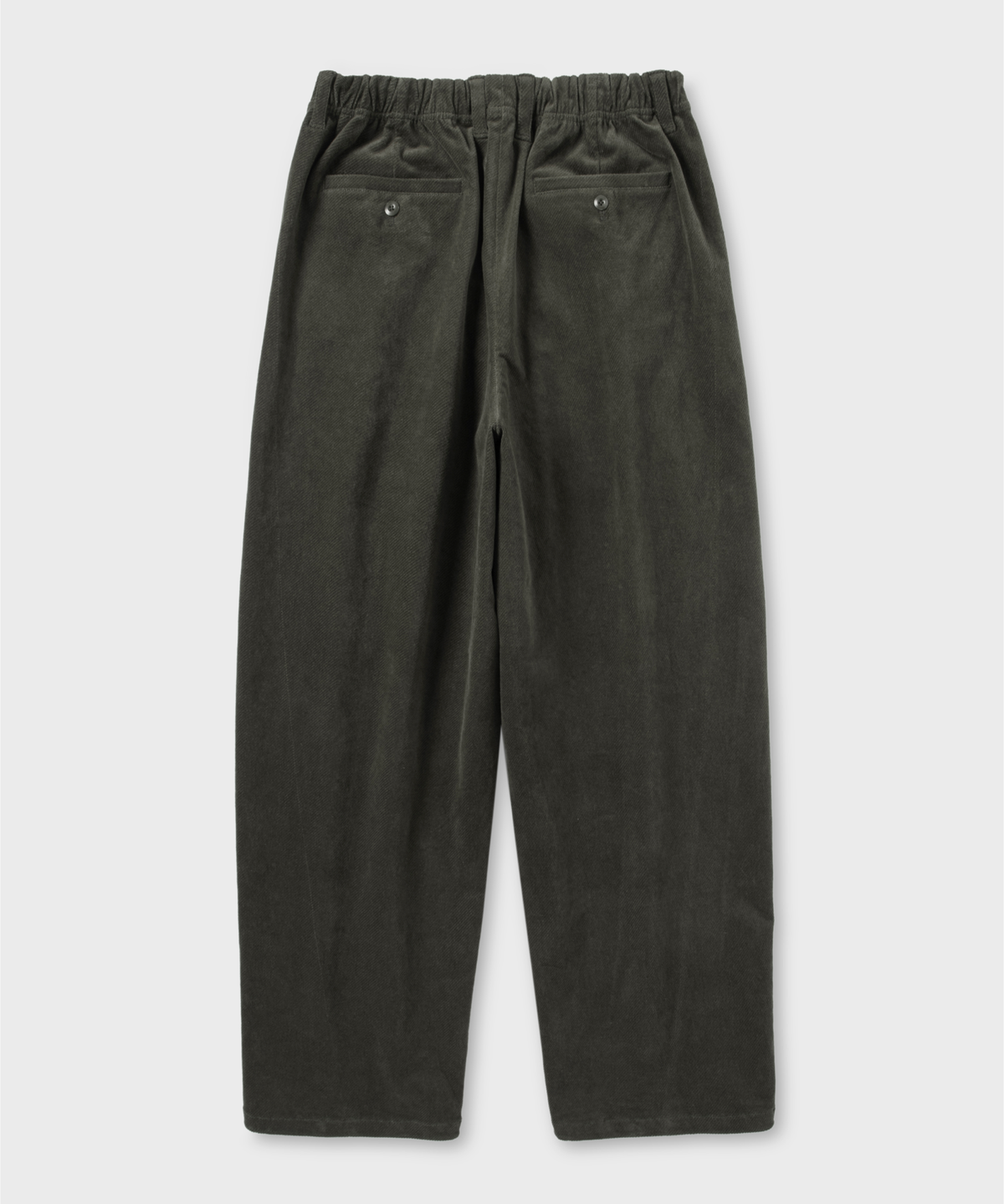 넌블랭크(NONBLANK) 원턱 커브드 스티치 팬츠_KHAKI