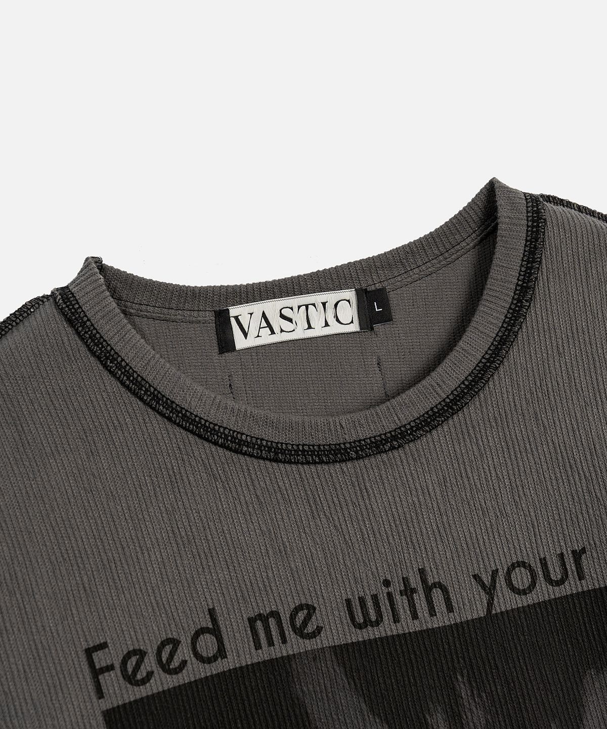 바스틱(VASTIC) 리버스 피드 미 롱슬리브_차콜