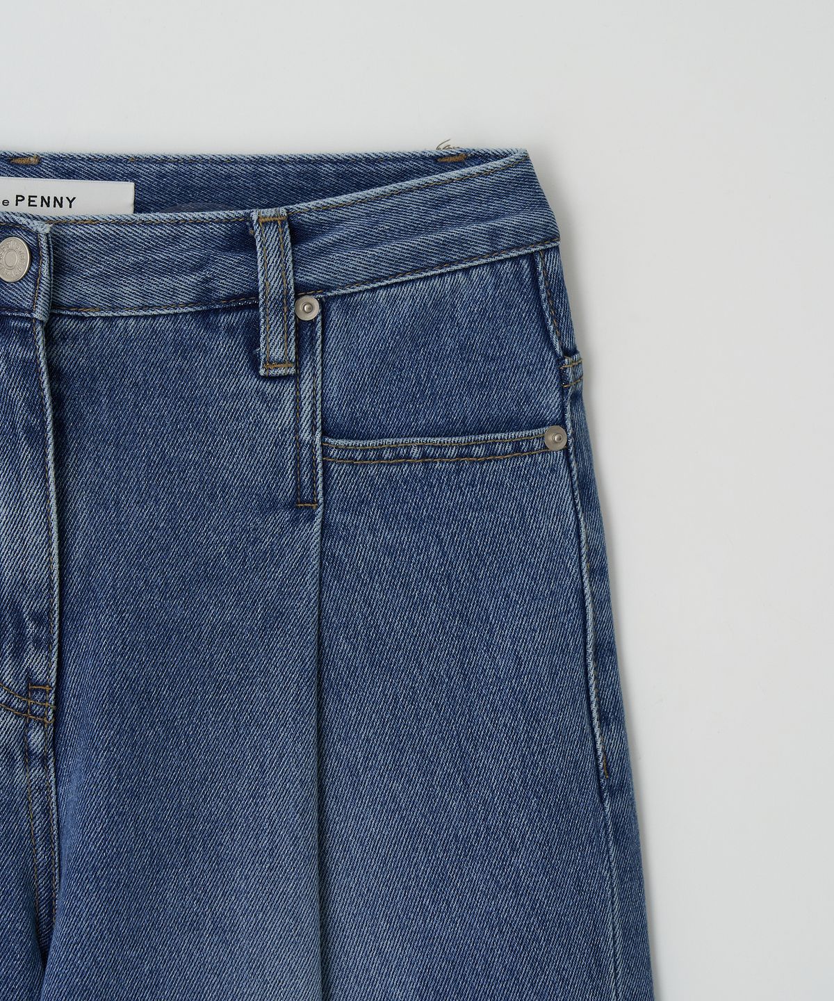 더페니(THE PENNY) ONETUCK WIDE DENIM - Blue