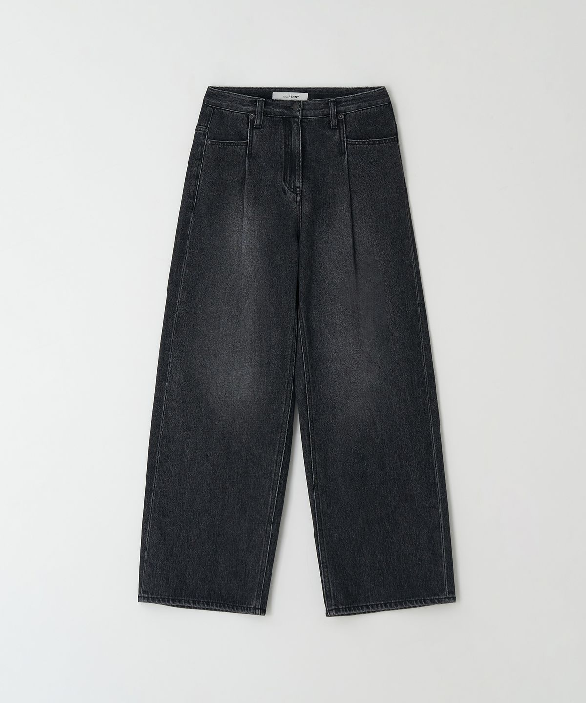 더페니(THE PENNY) ONETUCK WIDE DENIM - Black