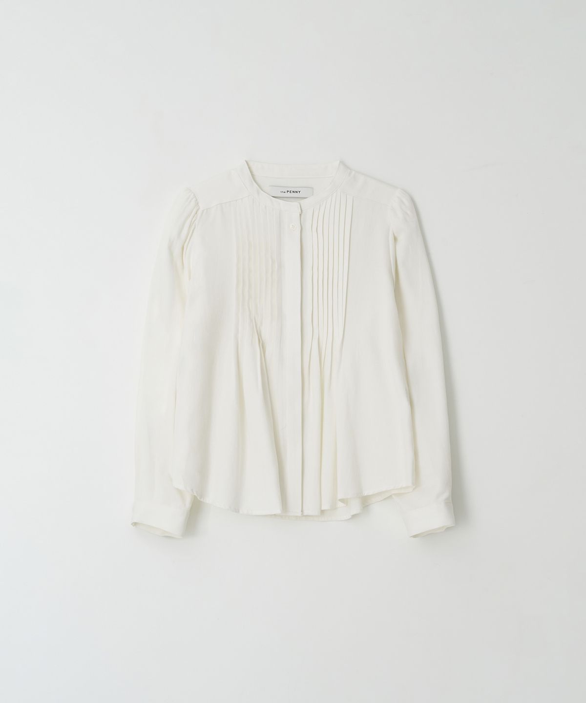 더페니(THE PENNY) PINTUCK RUFFLE BLOUSE - Ivory
