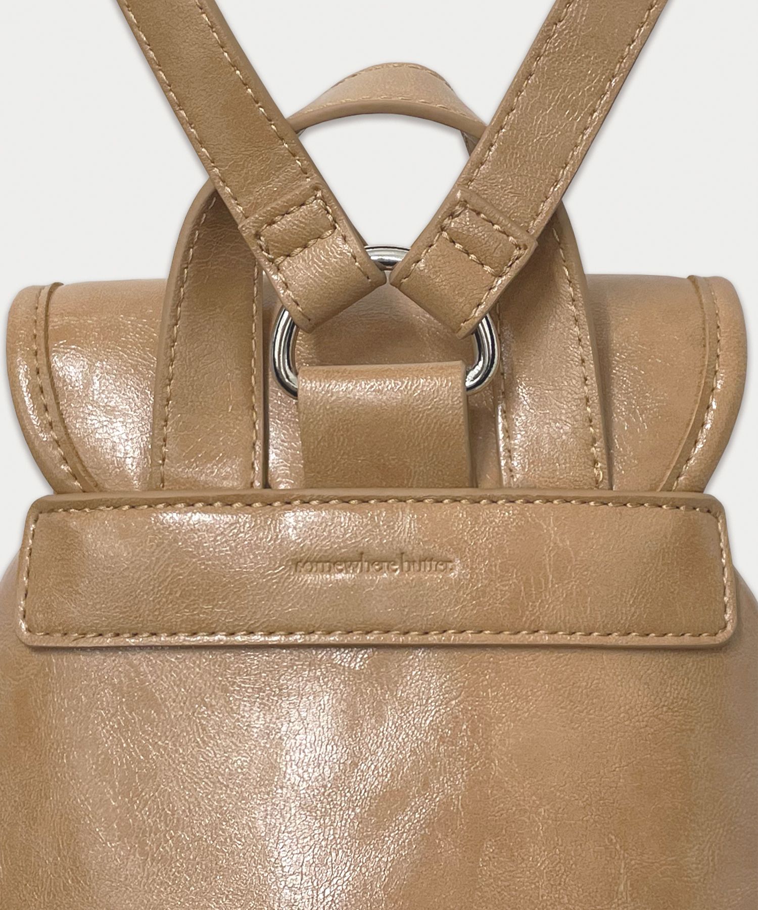 ★SOMEWHERE BUTTER.★ fle backpack caramel B23BA014210AF MUSINSA | SOMEWHEREBUTTER Mini Fle Backpack - Caramel