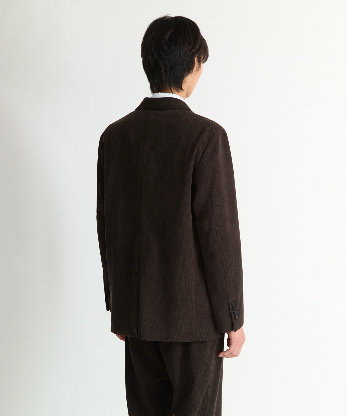 넌블랭크(NONBLANK) 코듀로이 세미 오버 핏 블레이저_DARK BROWN
