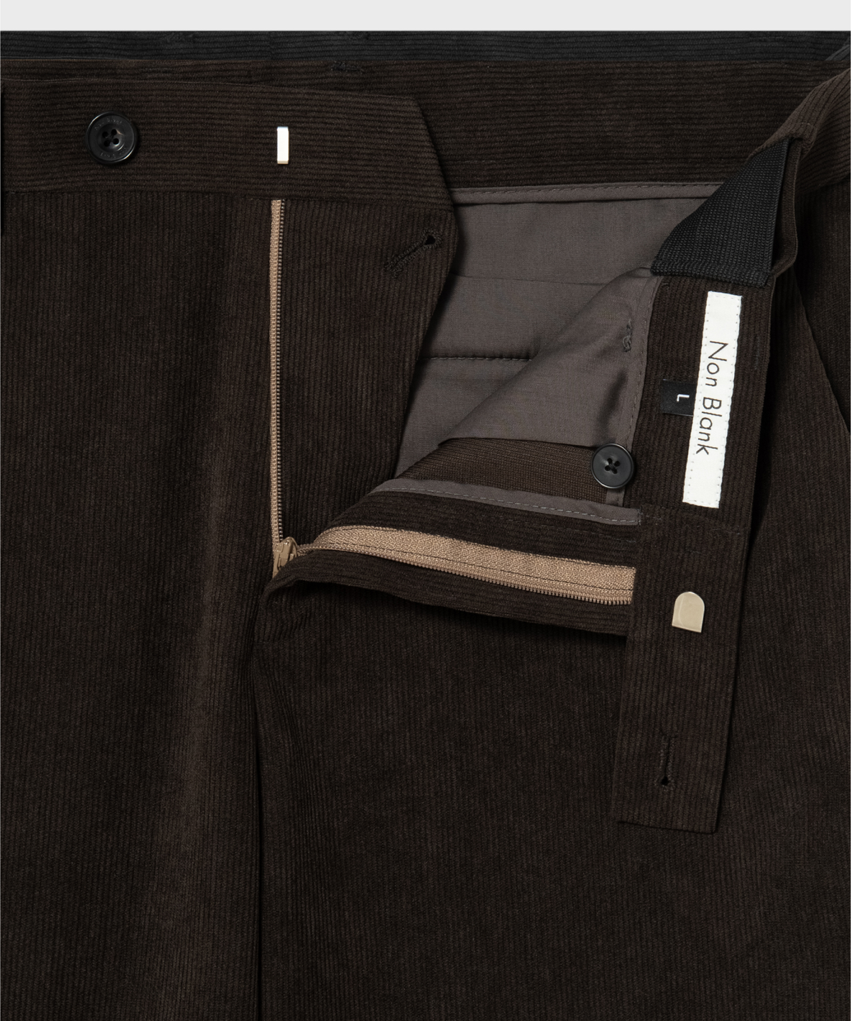 넌블랭크(NONBLANK) 코듀로이 세미 오버 핏 셋업 수트_DARK BROWN
