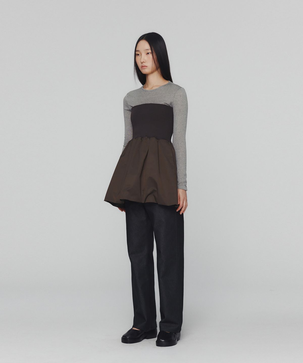 아모멘토(AMOMENTO) COLORED STRAIGHT FIT DENIM_BLACK