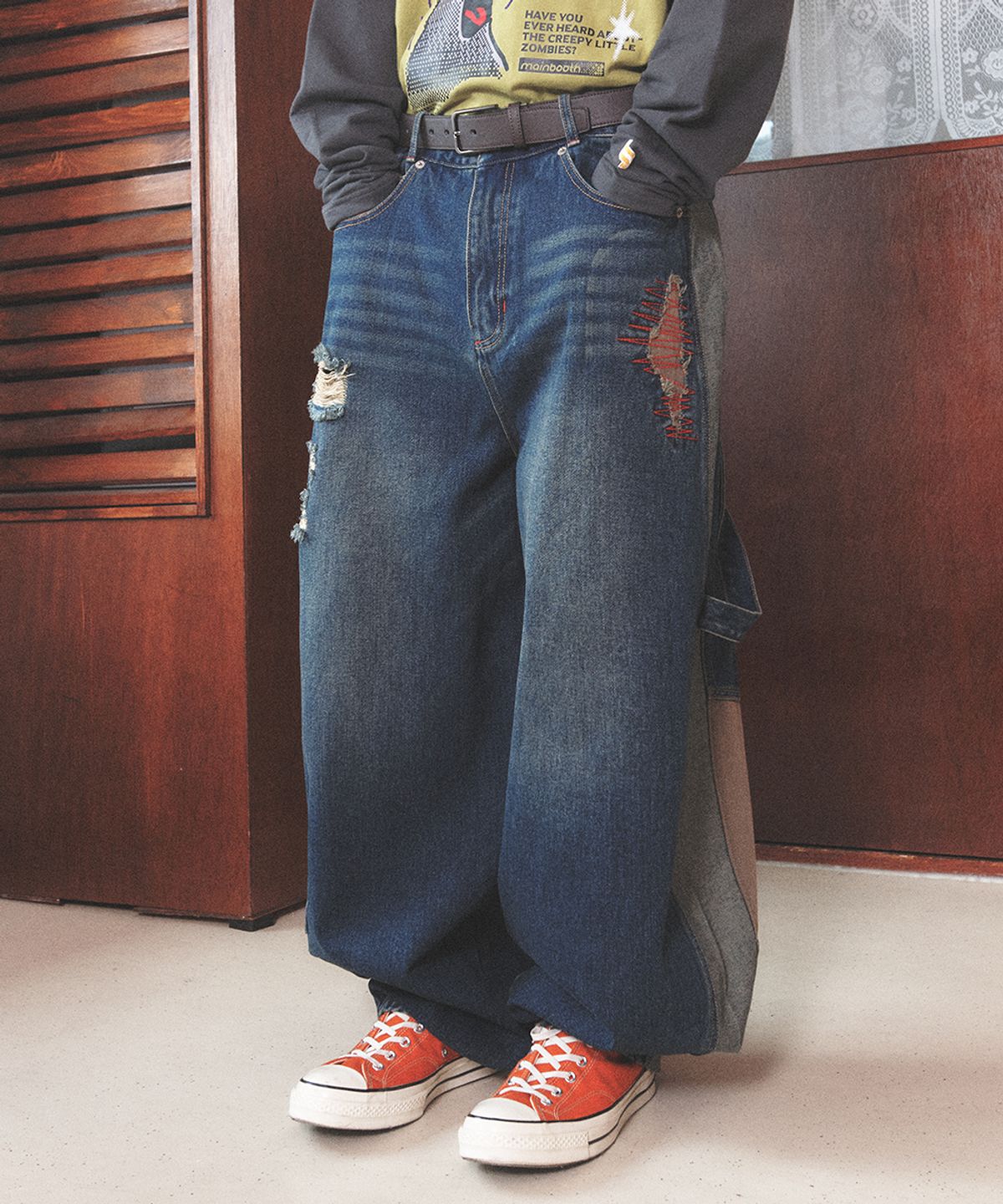 메인부스(MAINBOOTH) LAB.017 Balloon Denim Pants(INDIGO)