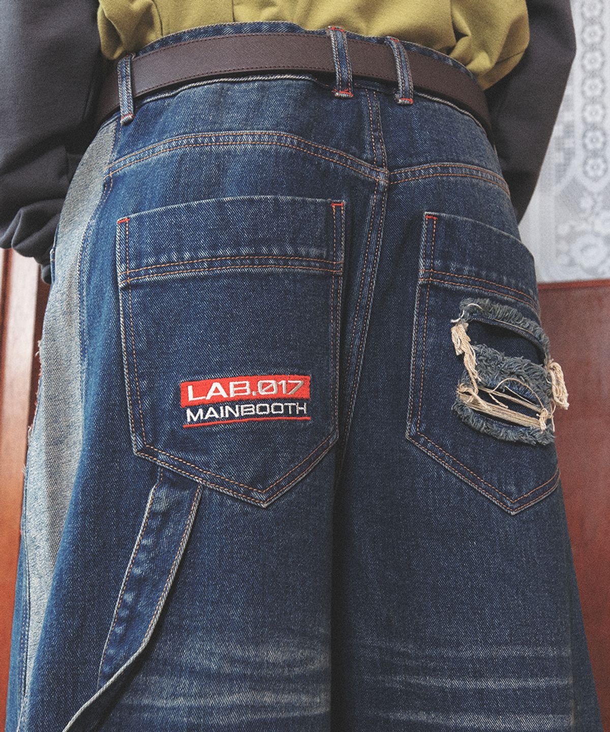 메인부스(MAINBOOTH) LAB.017 Balloon Denim Pants(INDIGO)