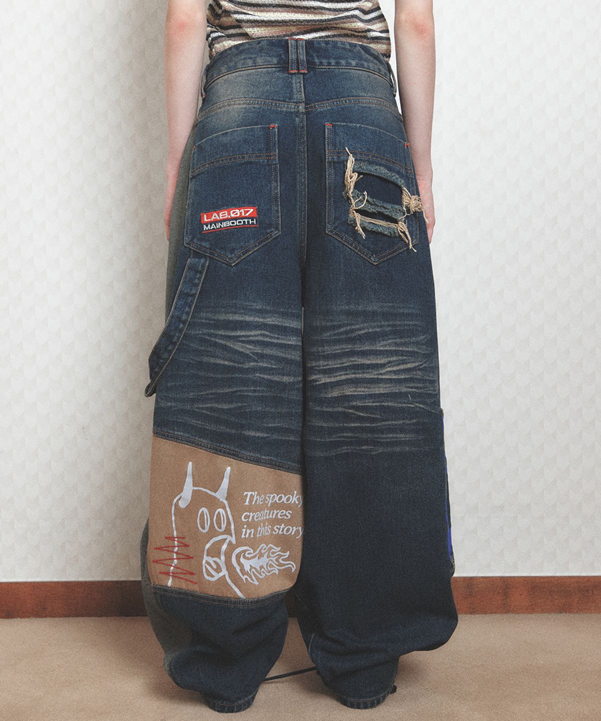 메인부스(MAINBOOTH) LAB.017 Balloon Denim Pants(INDIGO)
