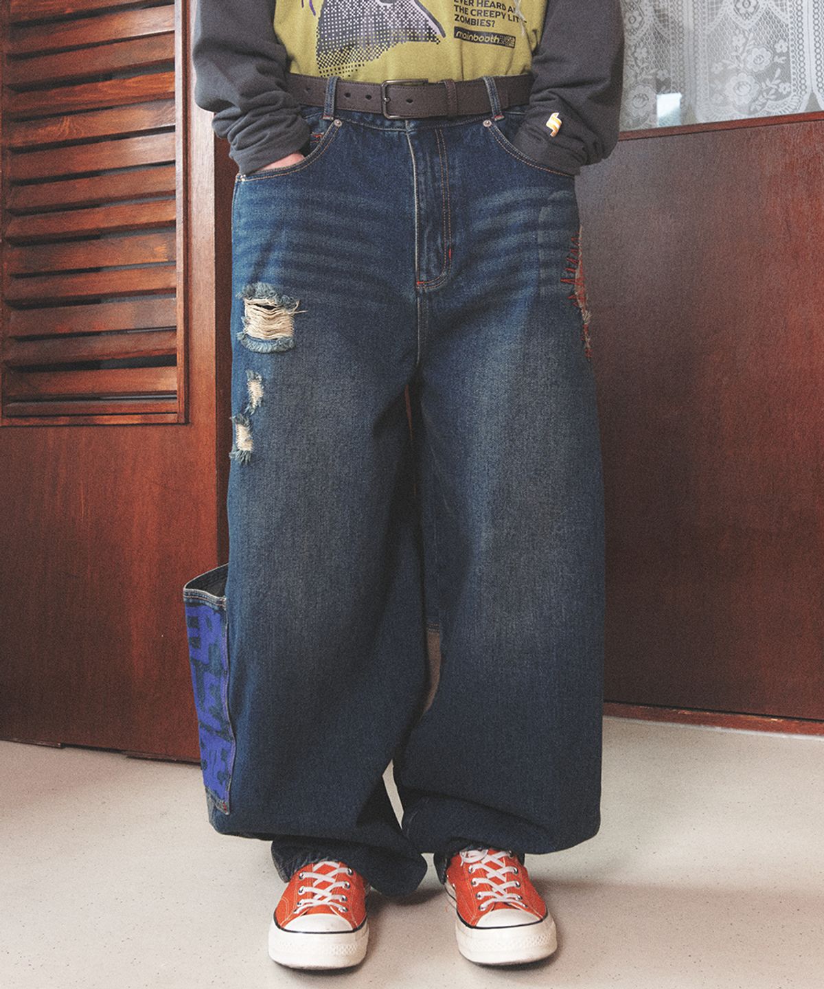메인부스(MAINBOOTH) LAB.017 Balloon Denim Pants(INDIGO)