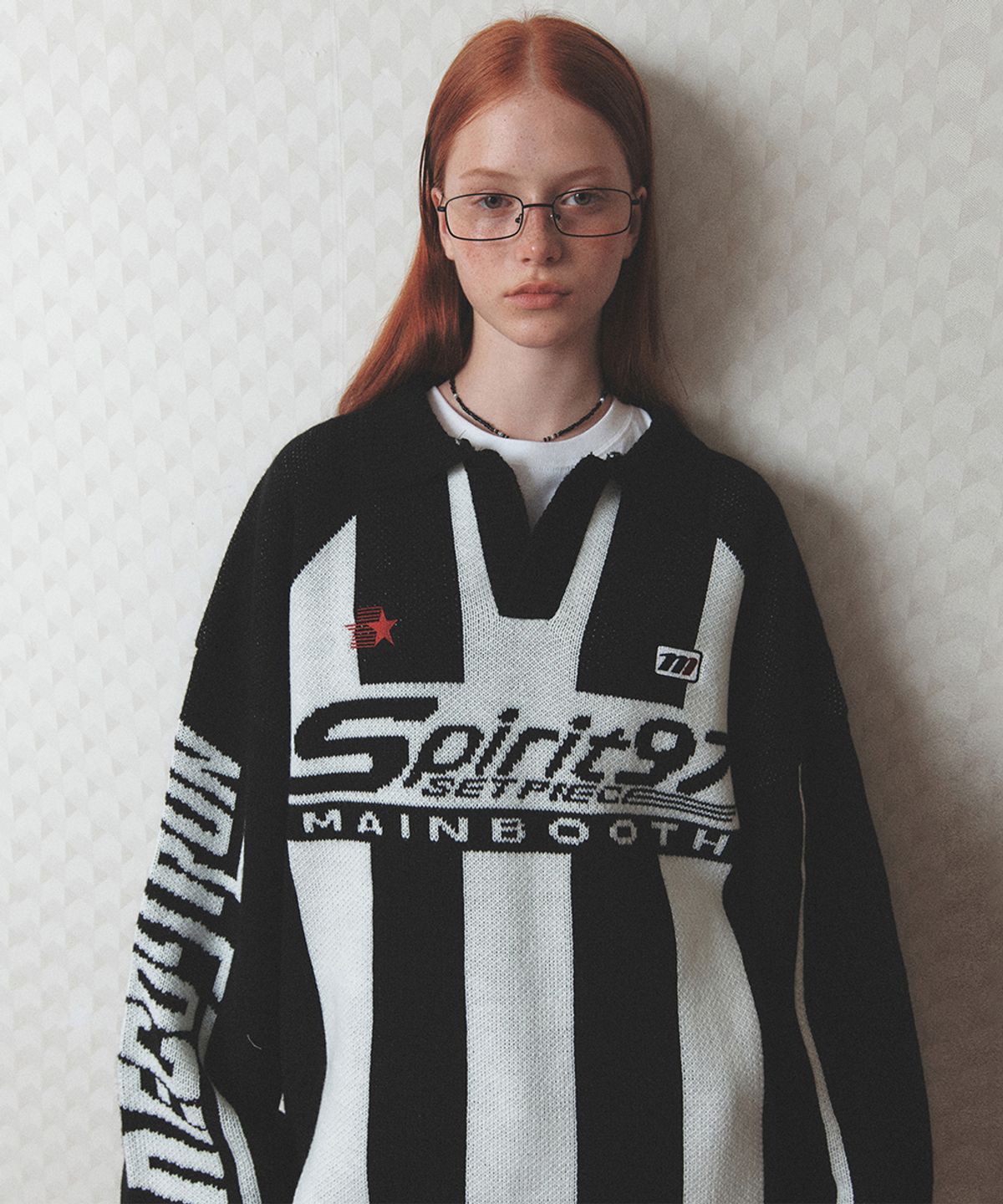 메인부스(MAINBOOTH) Spirit 97 Football Sweater(BLACK)