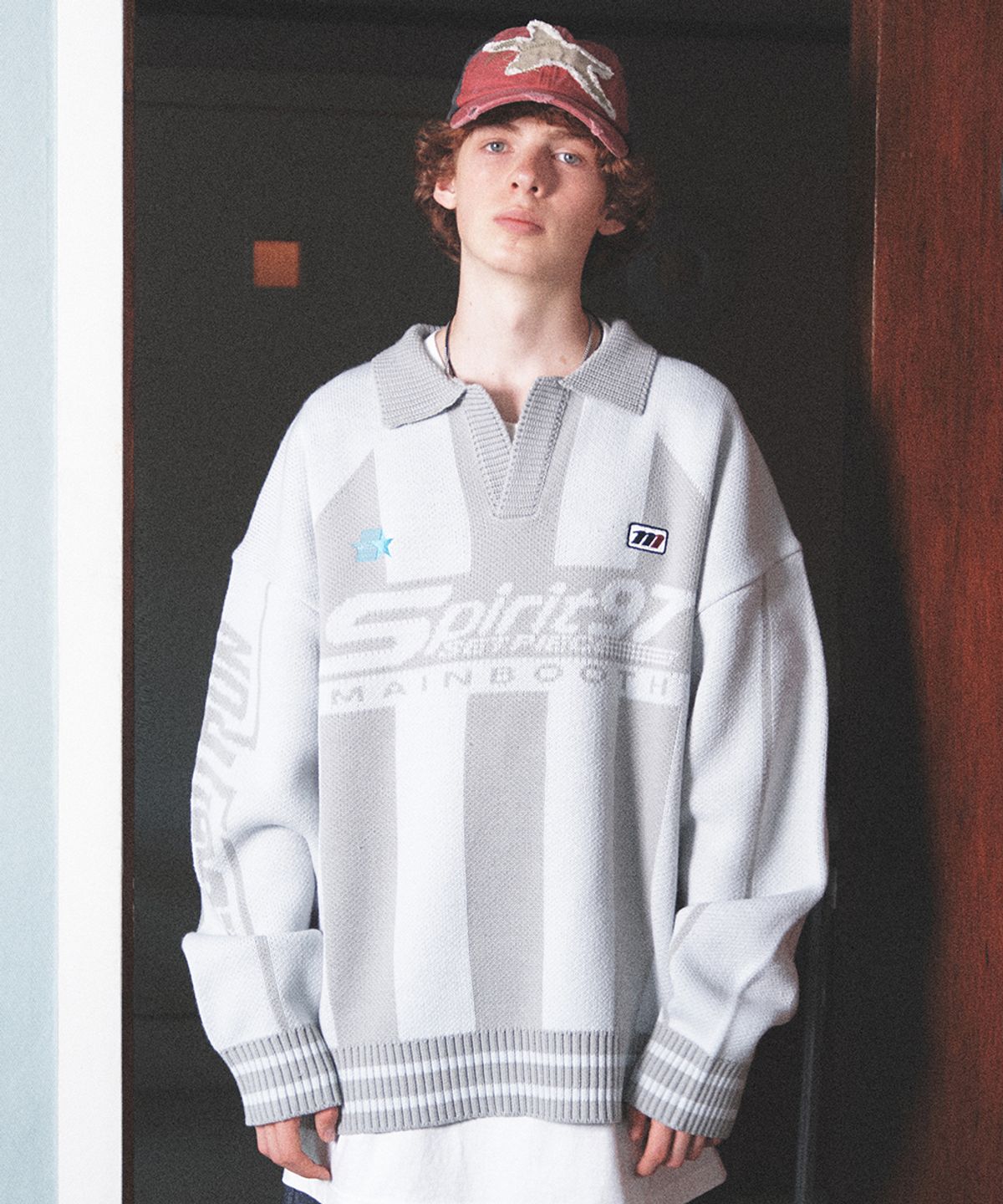 메인부스(MAINBOOTH) Spirit 97 Football Sweater(GRAY)