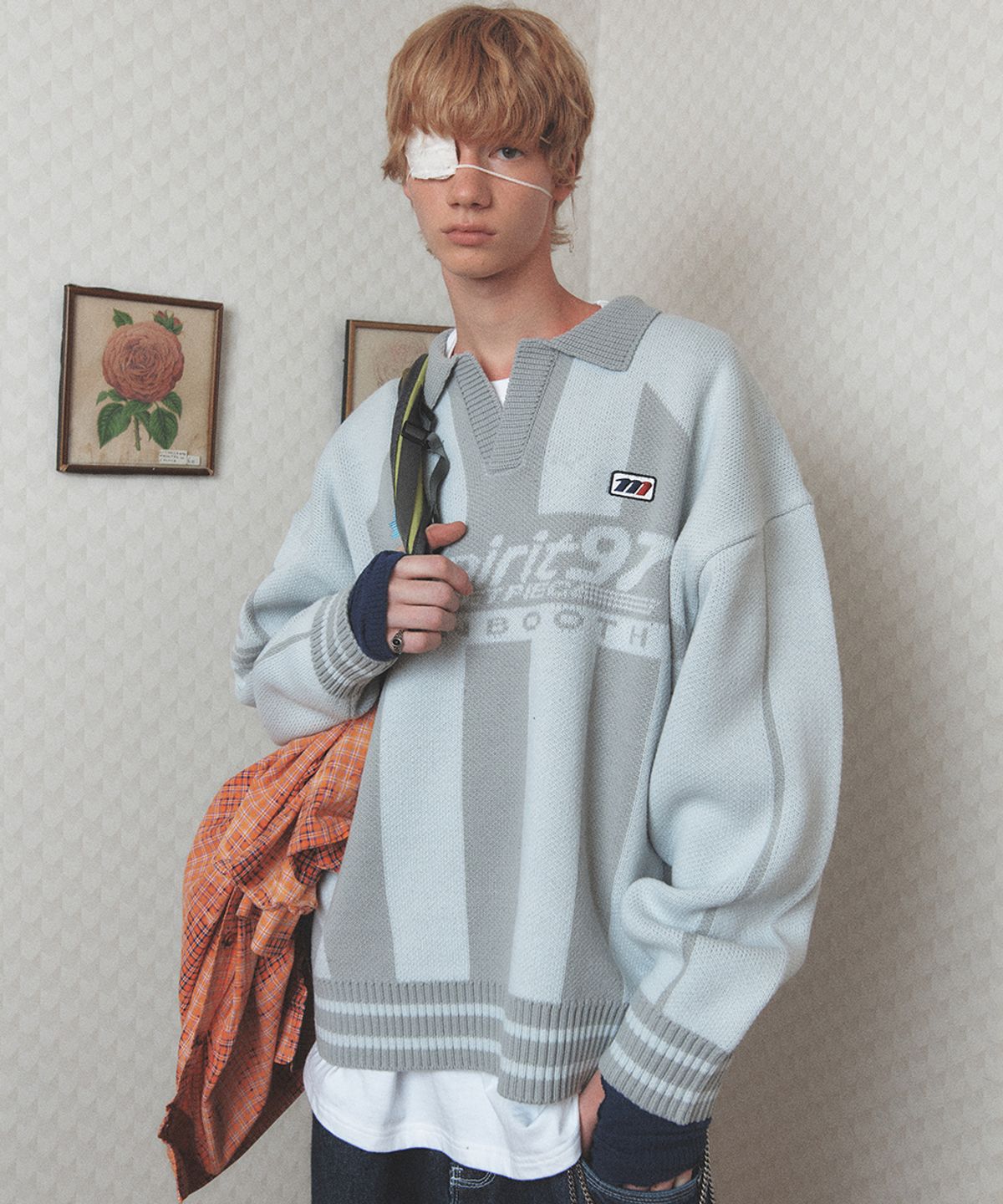 메인부스(MAINBOOTH) Spirit 97 Football Sweater(GRAY)