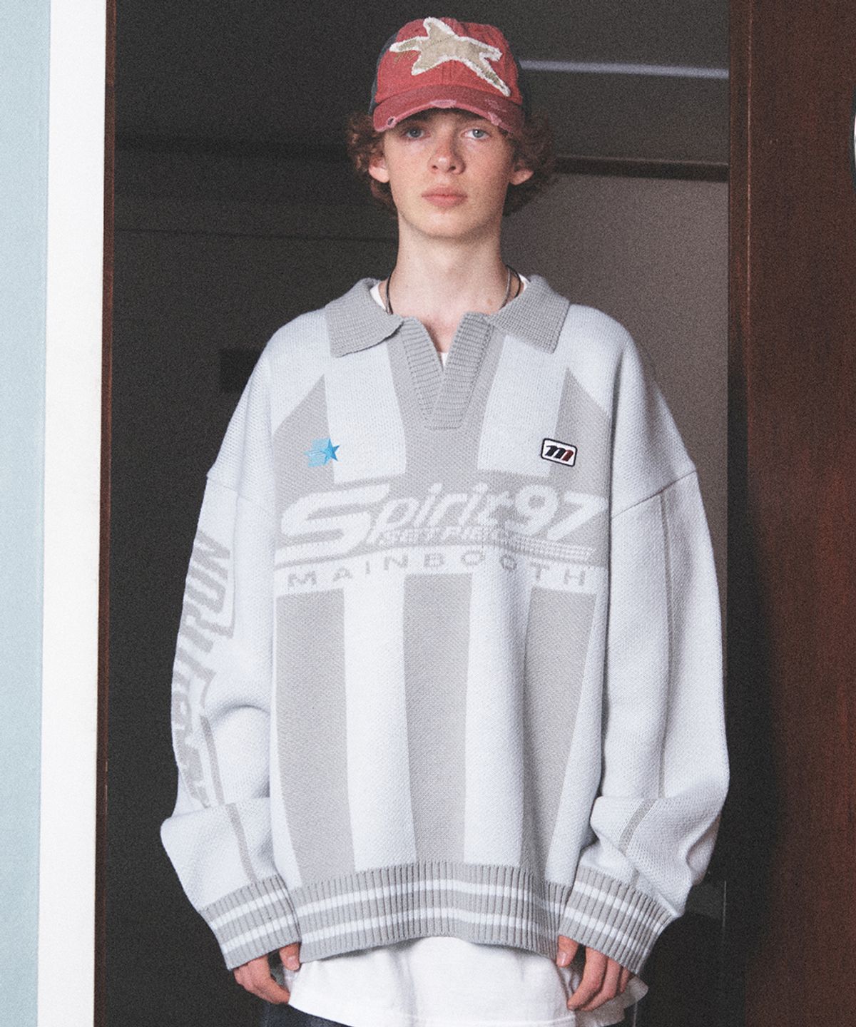 메인부스(MAINBOOTH) Spirit 97 Football Sweater(GRAY)