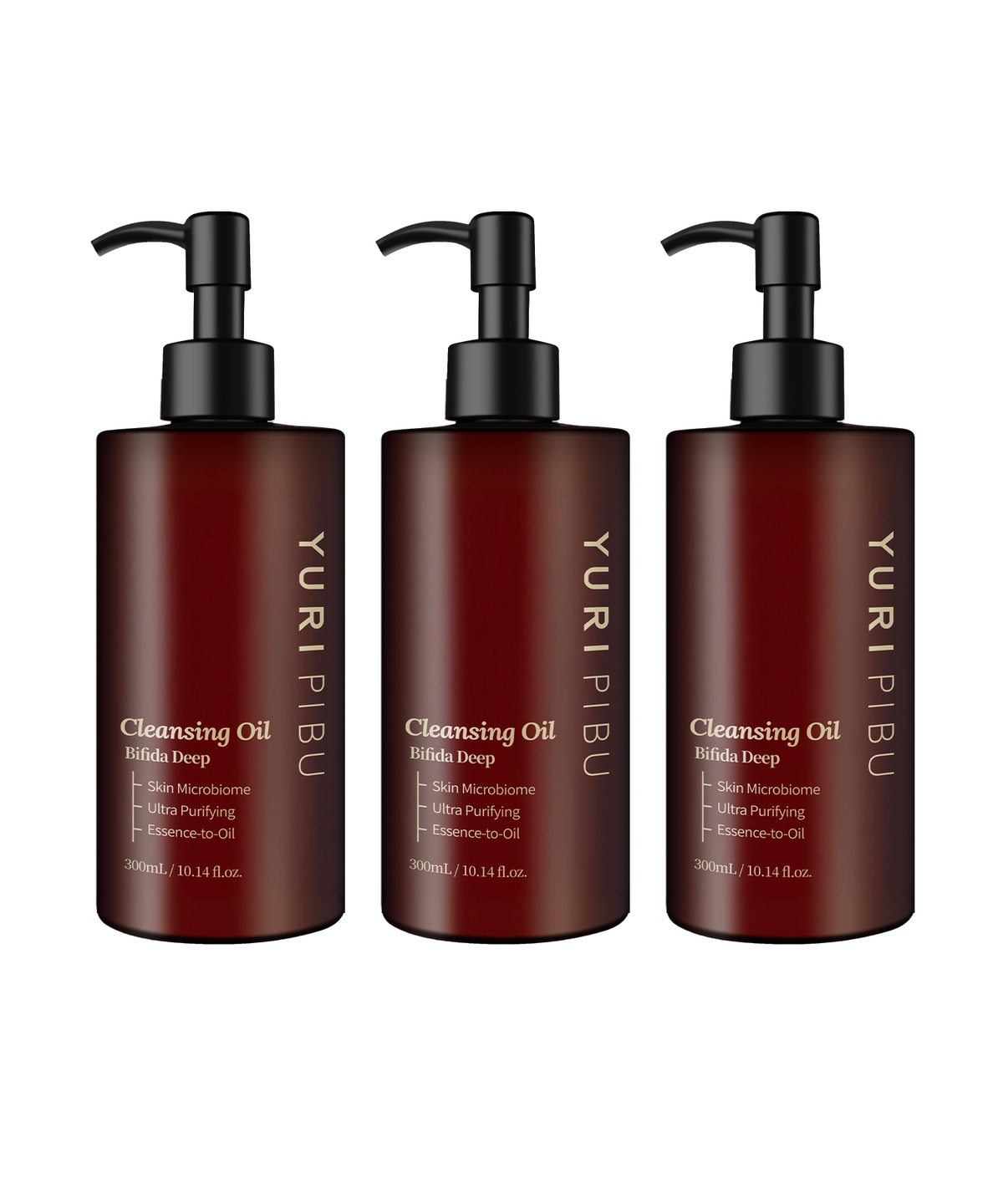 유리피부(YURIPIBU) [3개입] 비피다 딥 클렌징 오일 300ml