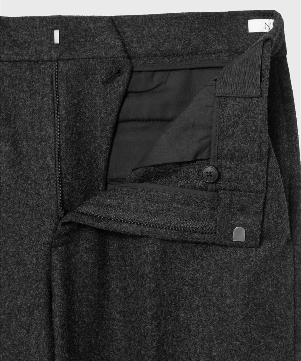 넌블랭크(NONBLANK) 울 플란넬 세미 오버 핏 셋업 수트_DARK GREY