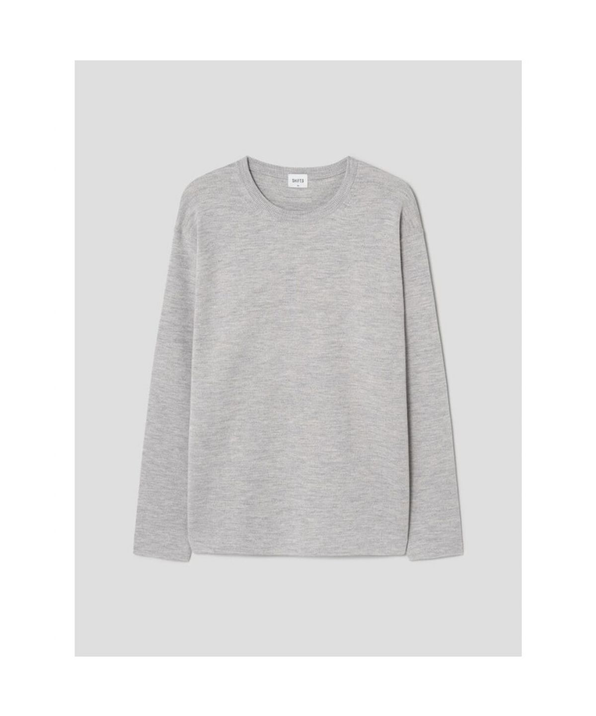 시프트지(SHIFT.G) Basic Crewneck Sweater  Light Grey