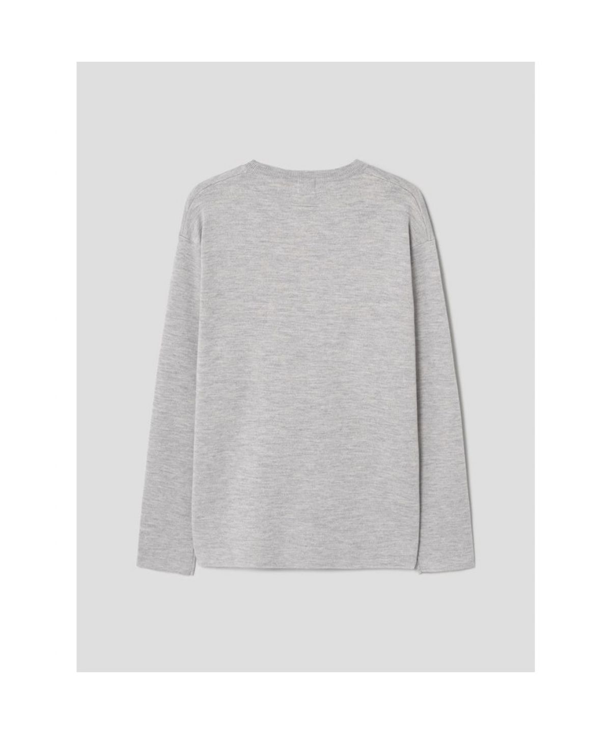 시프트지(SHIFT.G) Basic Crewneck Sweater  Light Grey