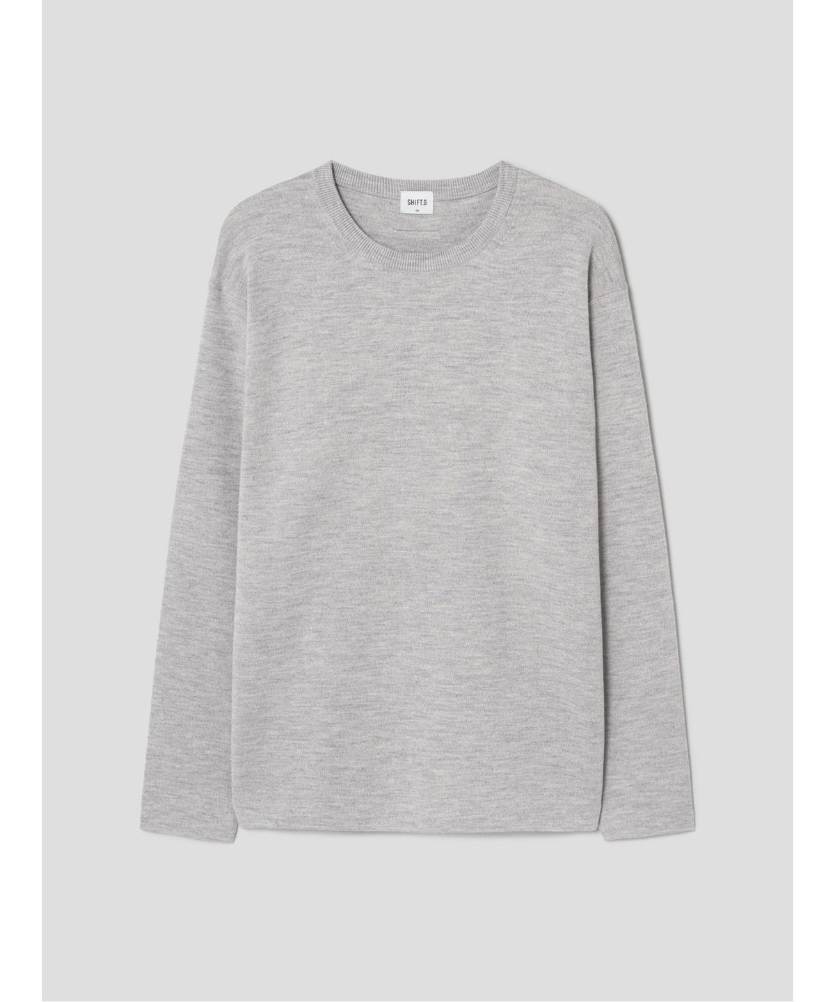 시프트지(SHIFT.G) Basic Crewneck Sweater  Light Grey