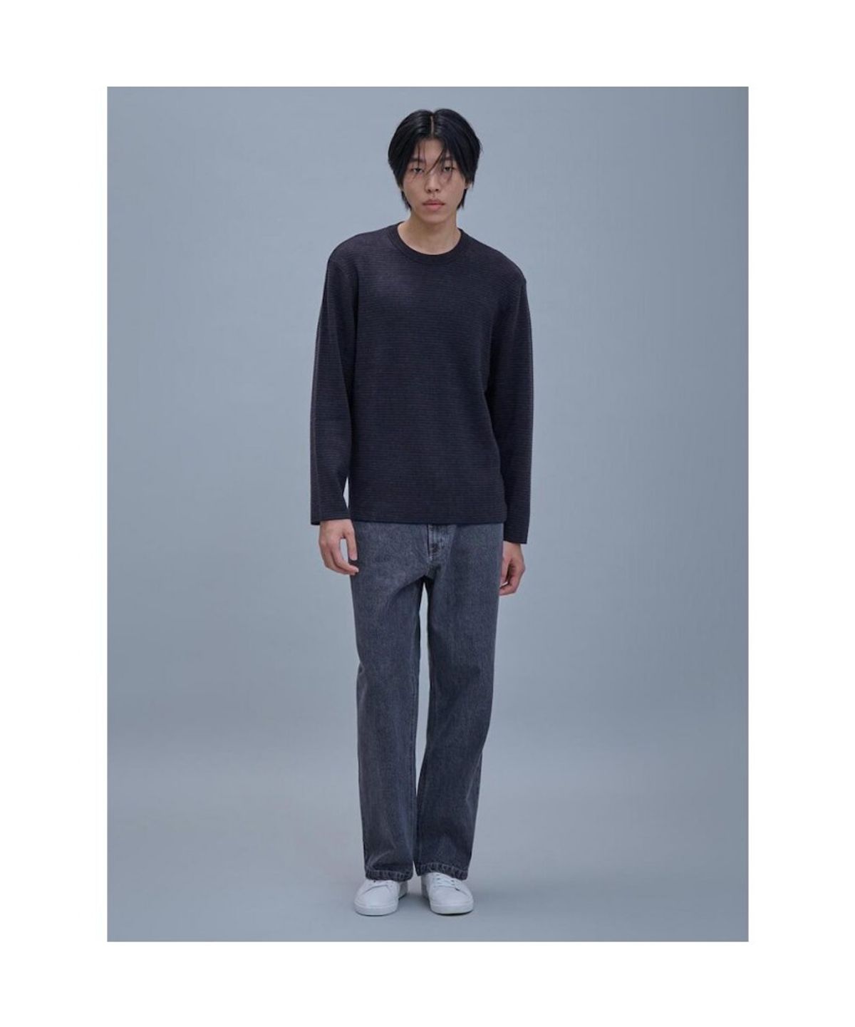 시프트지(SHIFT.G) Stripe Crewneck Sweater  Brick