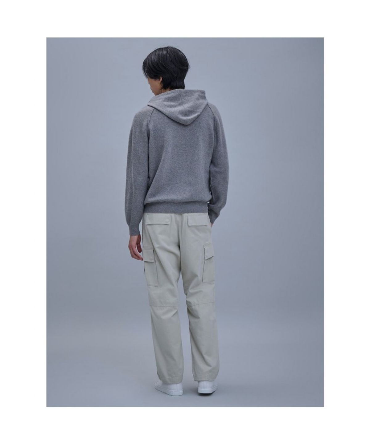 시프트지(SHIFT.G) Wool Texture Hoodie Sweater  Grey