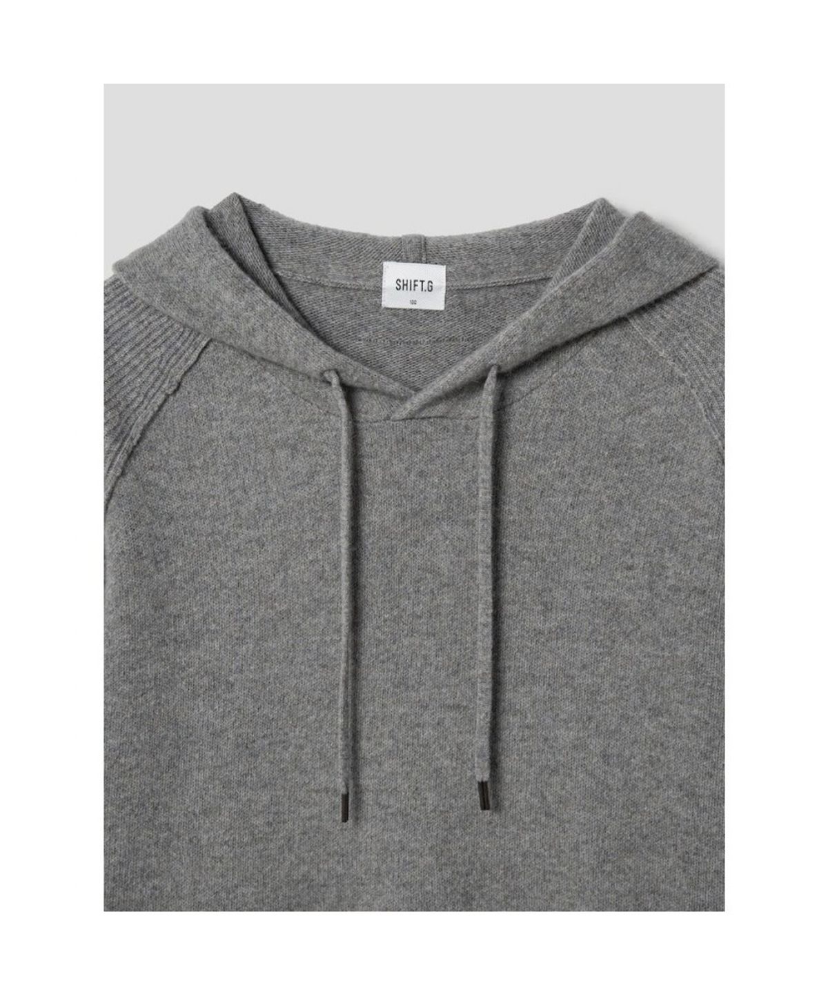 시프트지(SHIFT.G) Wool Texture Hoodie Sweater  Grey