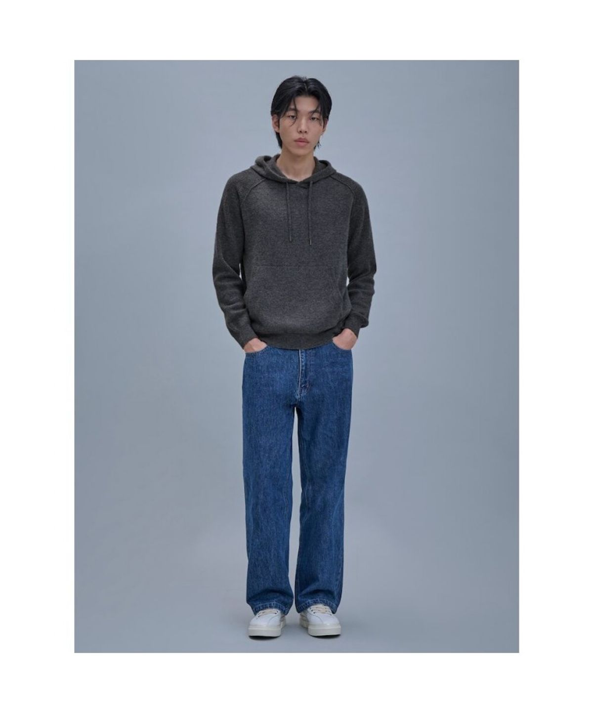 시프트지(SHIFT.G) Wool Texture Hoodie Sweater  Ash
