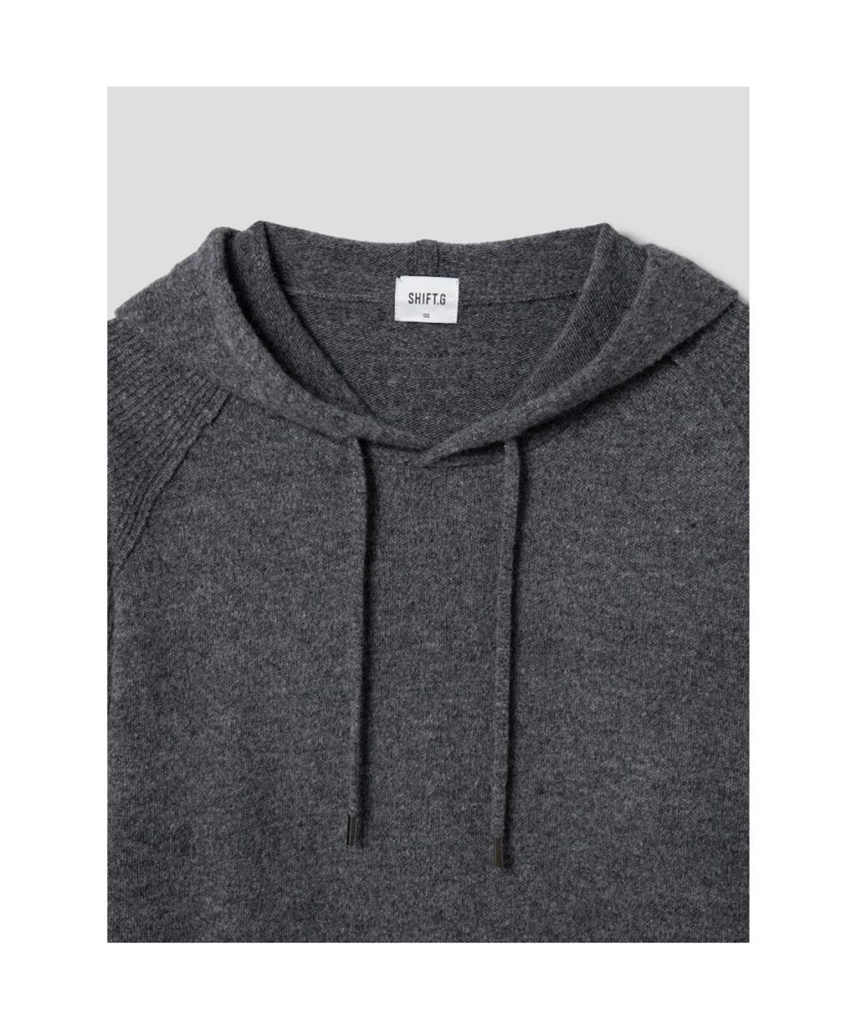 시프트지(SHIFT.G) Wool Texture Hoodie Sweater  Ash