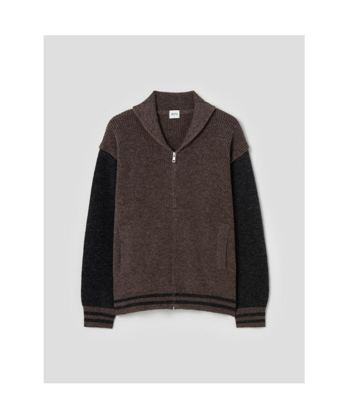 시프트지(SHIFT.G) Wool Varsity Cardigan  Brown
