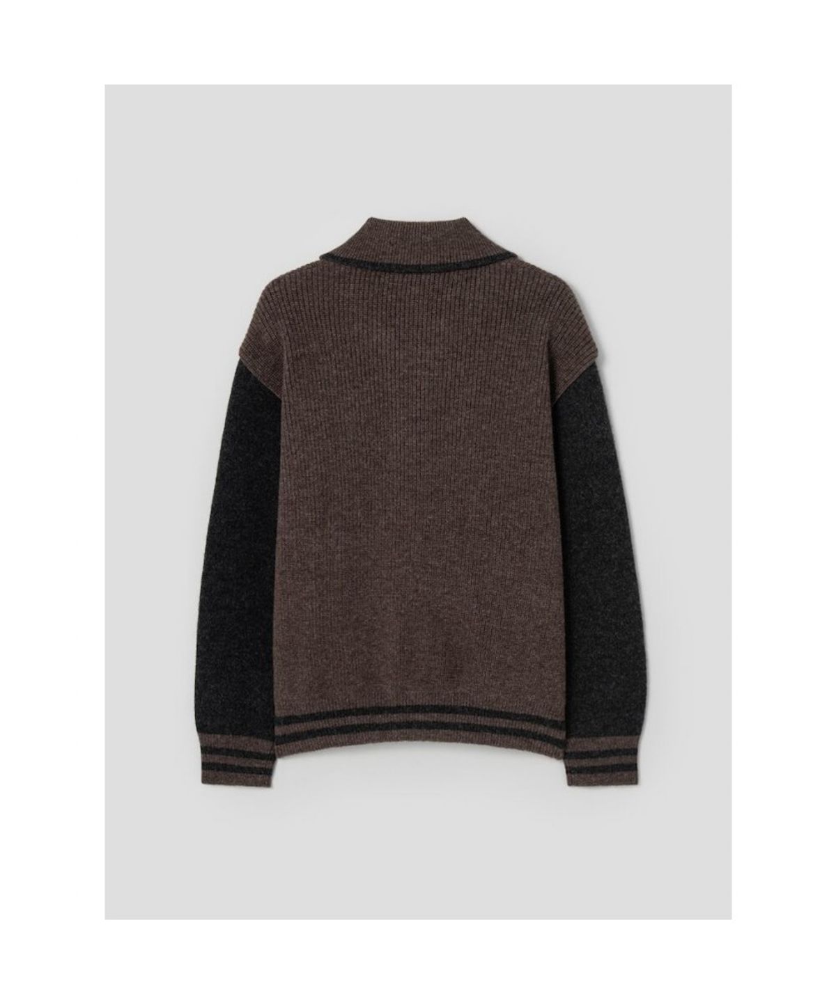 시프트지(SHIFT.G) Wool Varsity Cardigan  Brown