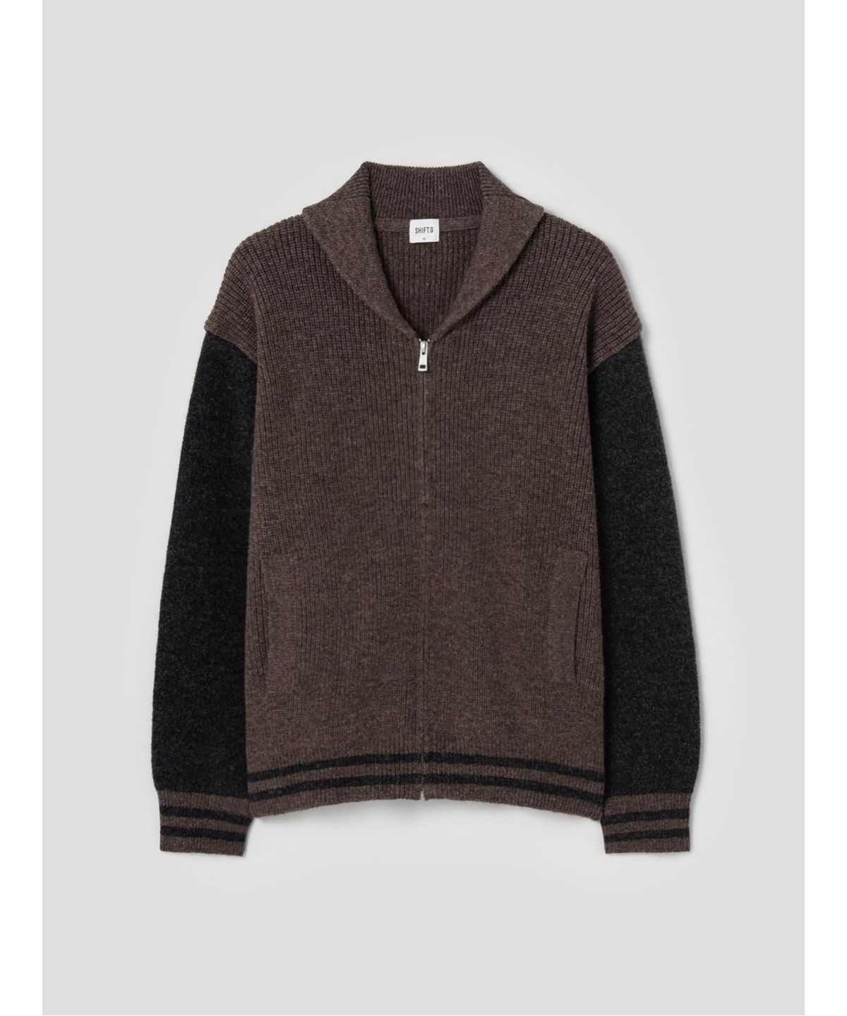시프트지(SHIFT.G) Wool Varsity Cardigan  Brown