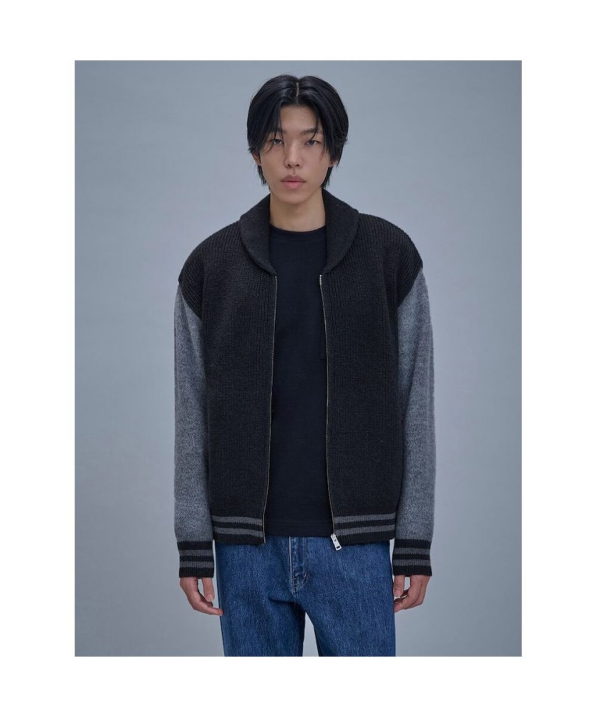 시프트지(SHIFT.G) Wool Varsity Cardigan  Green