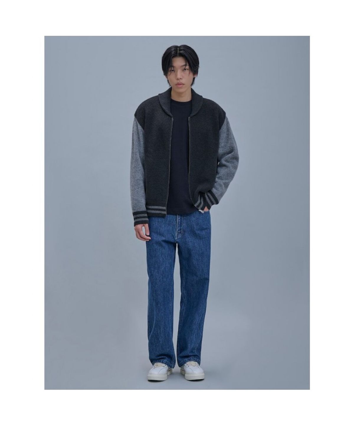 시프트지(SHIFT.G) Wool Varsity Cardigan  Green