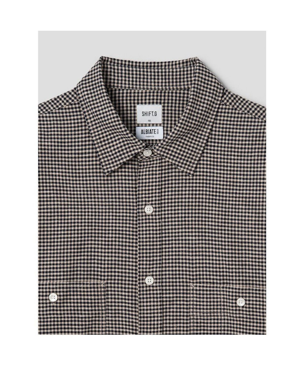 시프트지(SHIFT.G) Micropattern Cloud Shirts  Navy