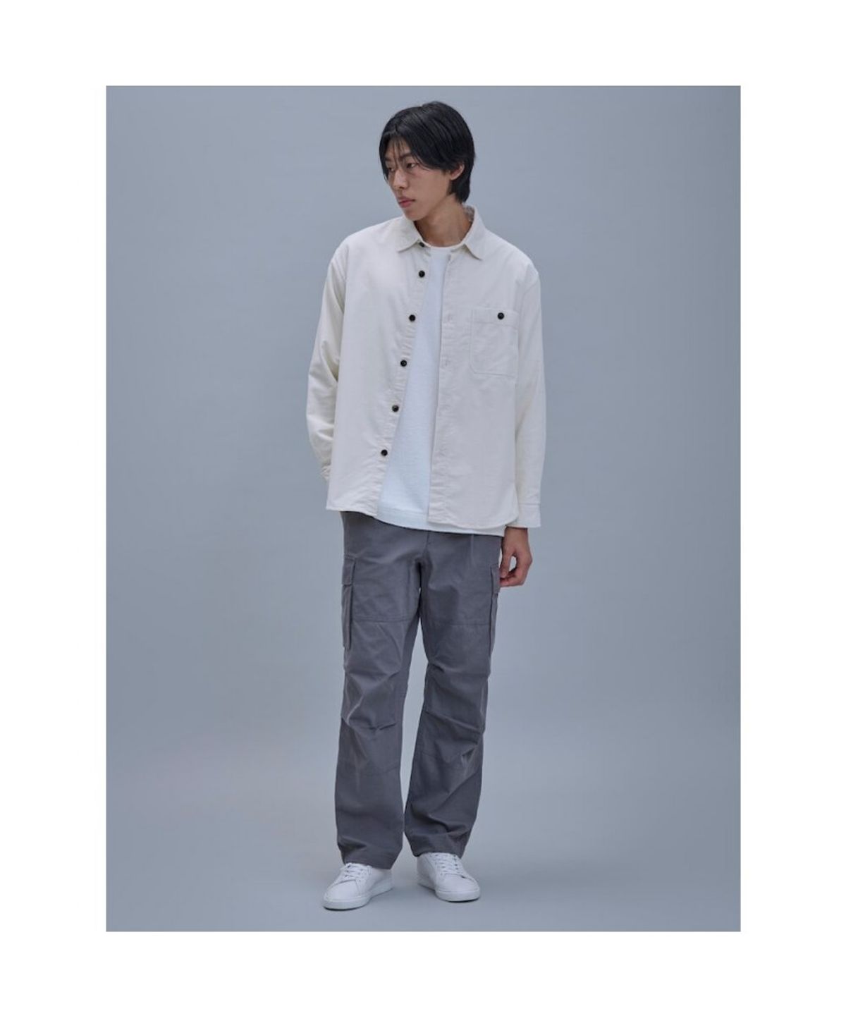 시프트지(SHIFT.G) Corduroy Cloud Shirts  Ivory